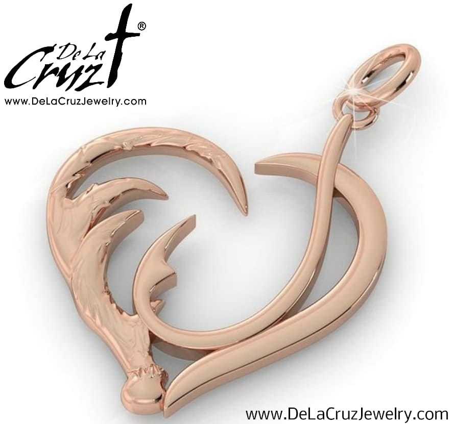 Hunting & Fishing Heart Pendant – De La Cruz Jewelry