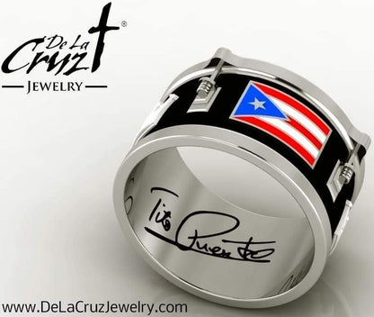 Tito Puente Sterling Silver Timbale Ring