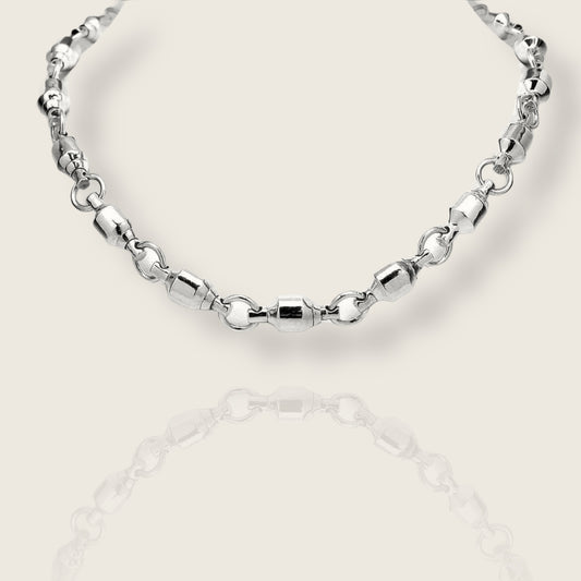 Barrel Link Necklace - De La Cruz Jewelry