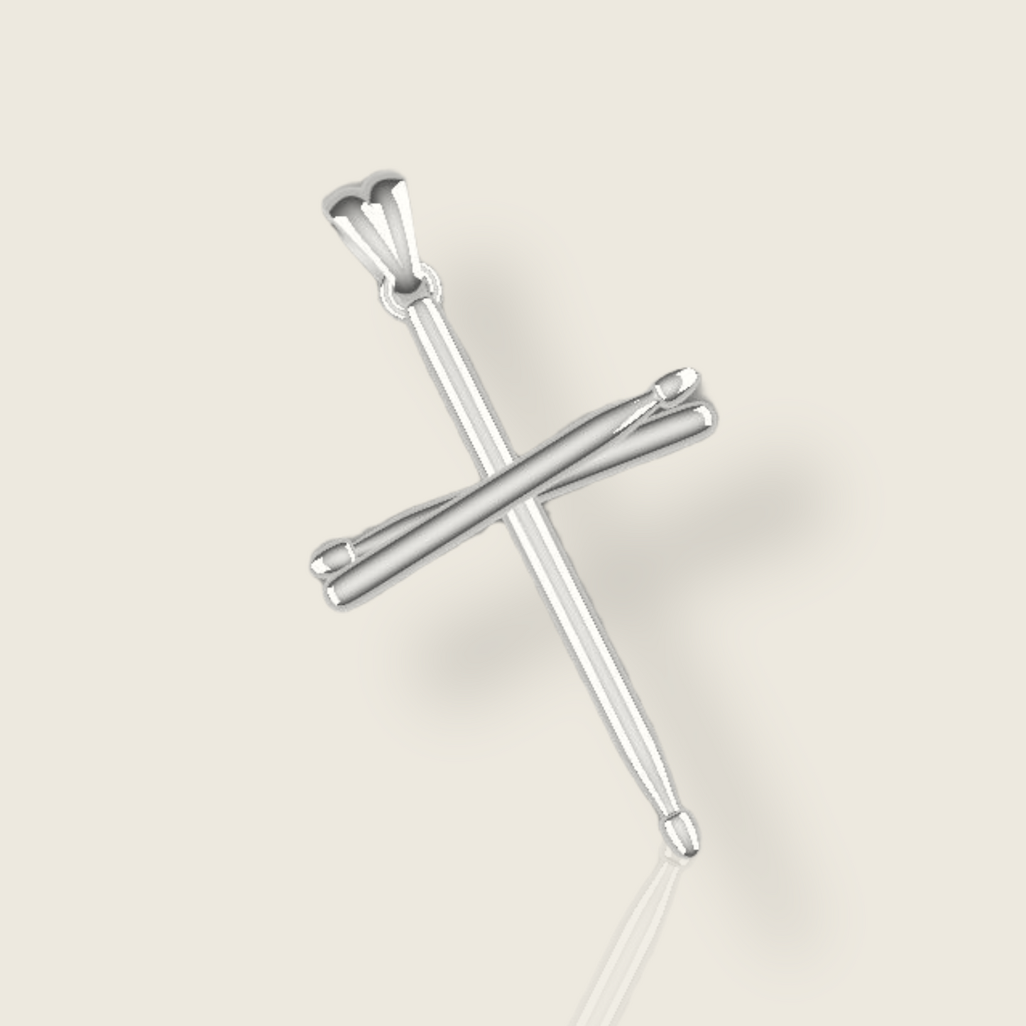 Drumsticks Cross Pendant - De La Cruz Jewelry