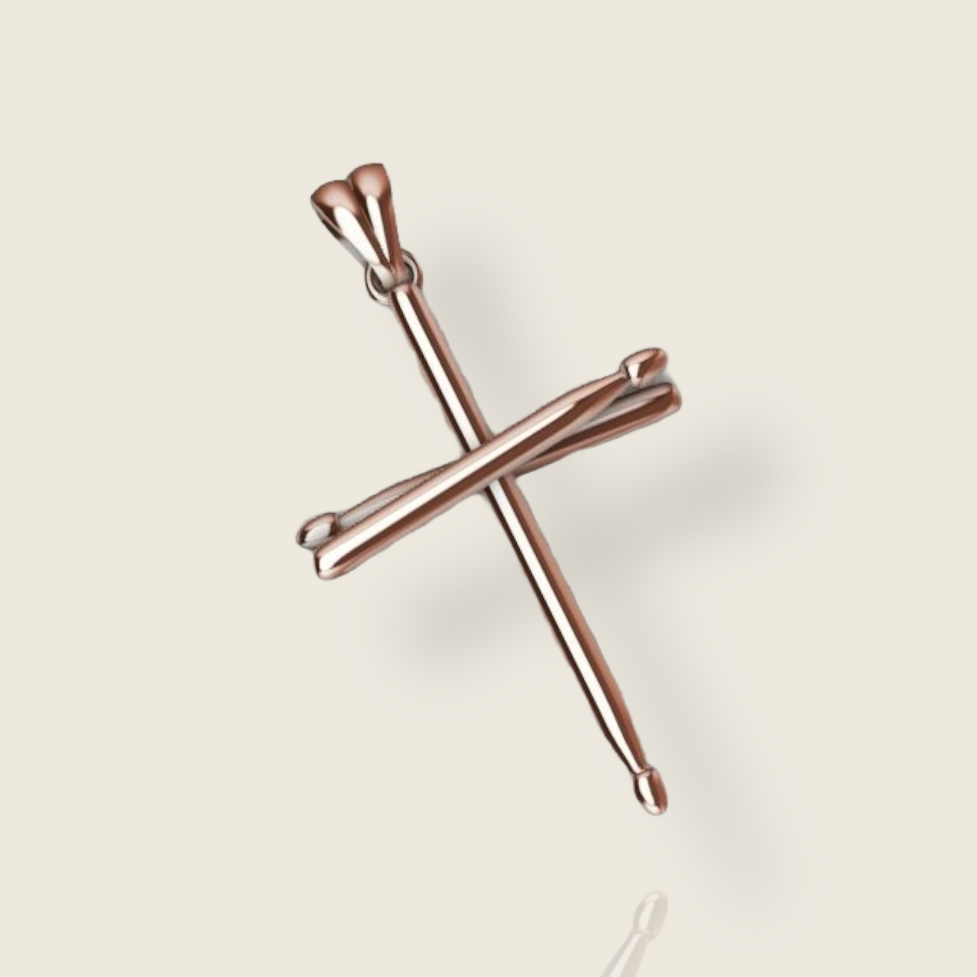 Drumsticks Cross Pendant - De La Cruz Jewelry