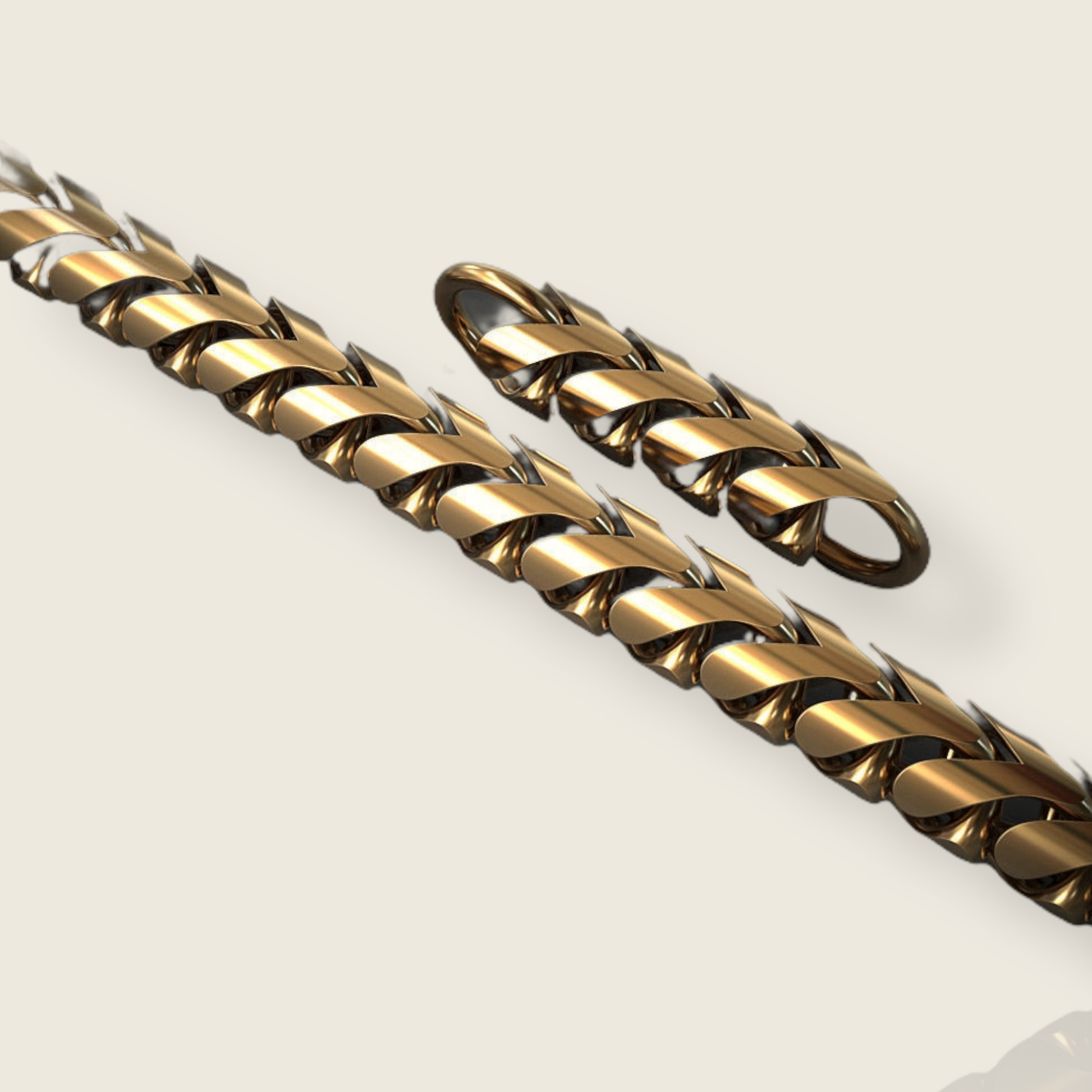 Franco Link Chain 6.8mm - De La Cruz Jewelry