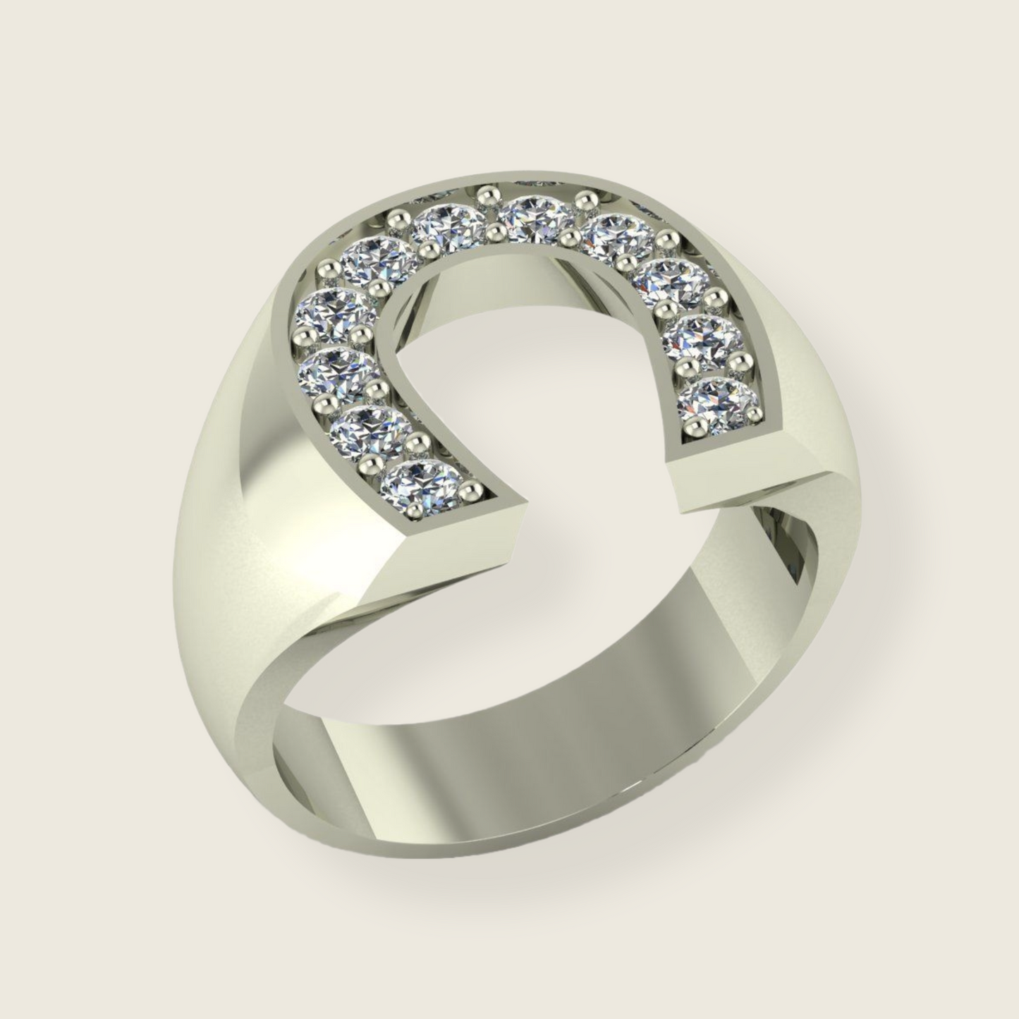Diamond Horseshoe Ring (0.57 ctw) - De La Cruz Jewelry