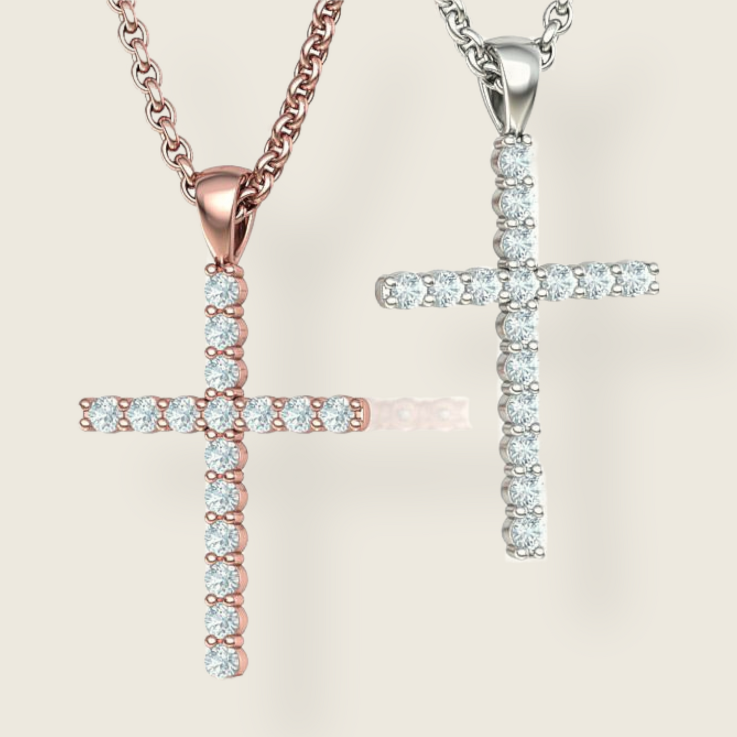 Diamond Cross Pendant (0.48 ctw) - De La Cruz Jewelry