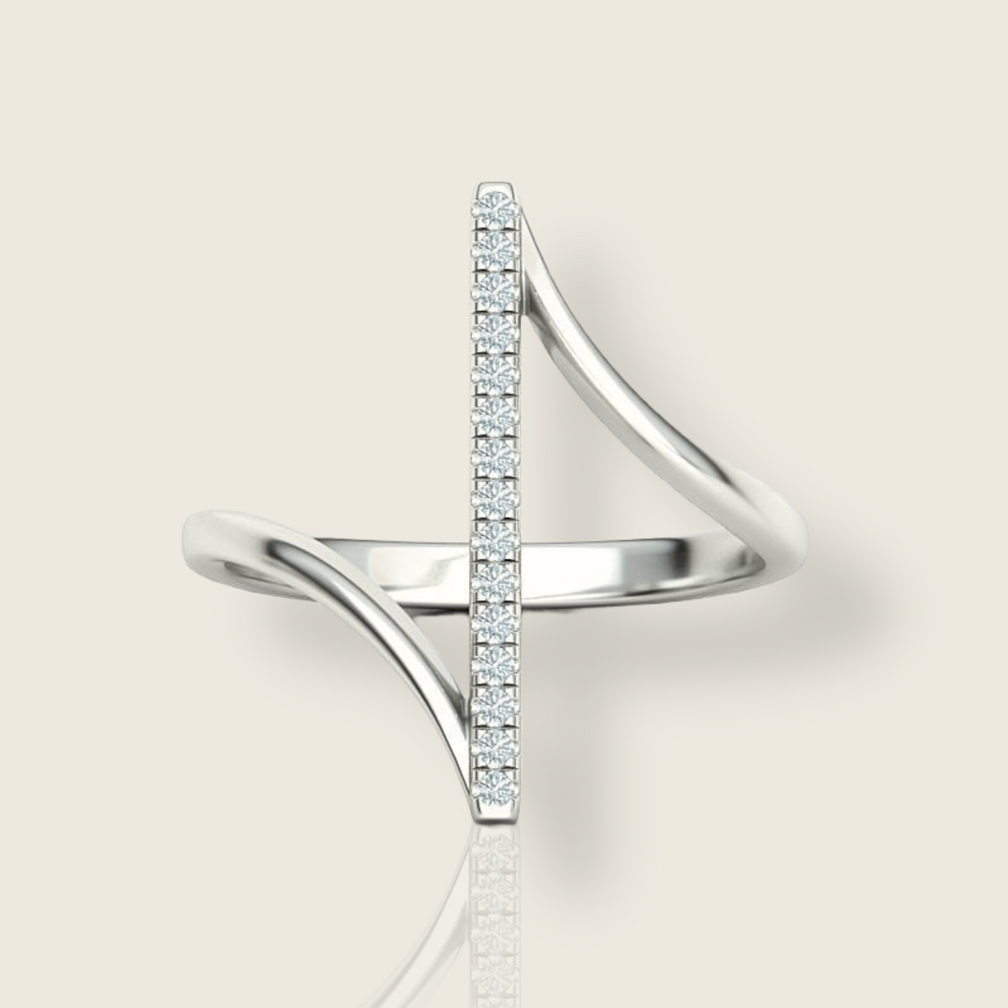 Diamond French Bypass Ring (0.11 ctw) - De La Cruz Jewelry