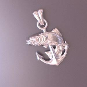 Redfish Anchor Pendant - De La Cruz Jewelry